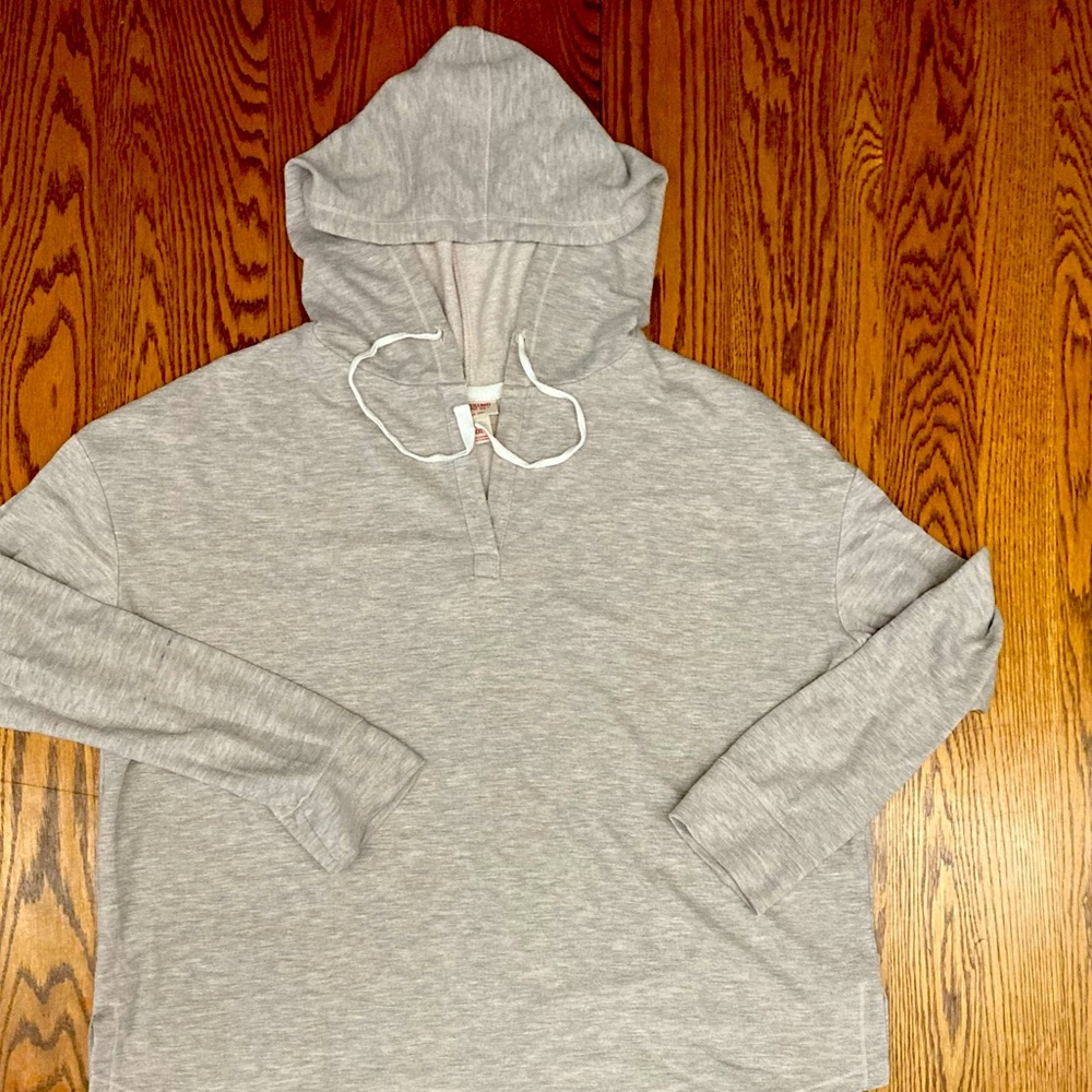 ✨MOSSIMO SUPPLY CO✨PULLOVER HOODIE szXXL HEATHER GRAY polyester blend 🌟veryGUC🌟